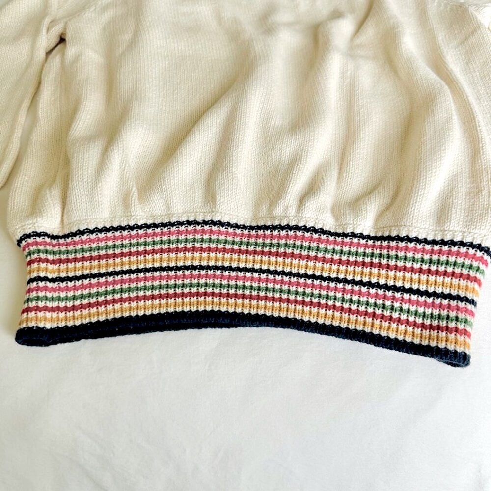 The Great. Multi Stripe Cream Sweater - Picture 7 of 9